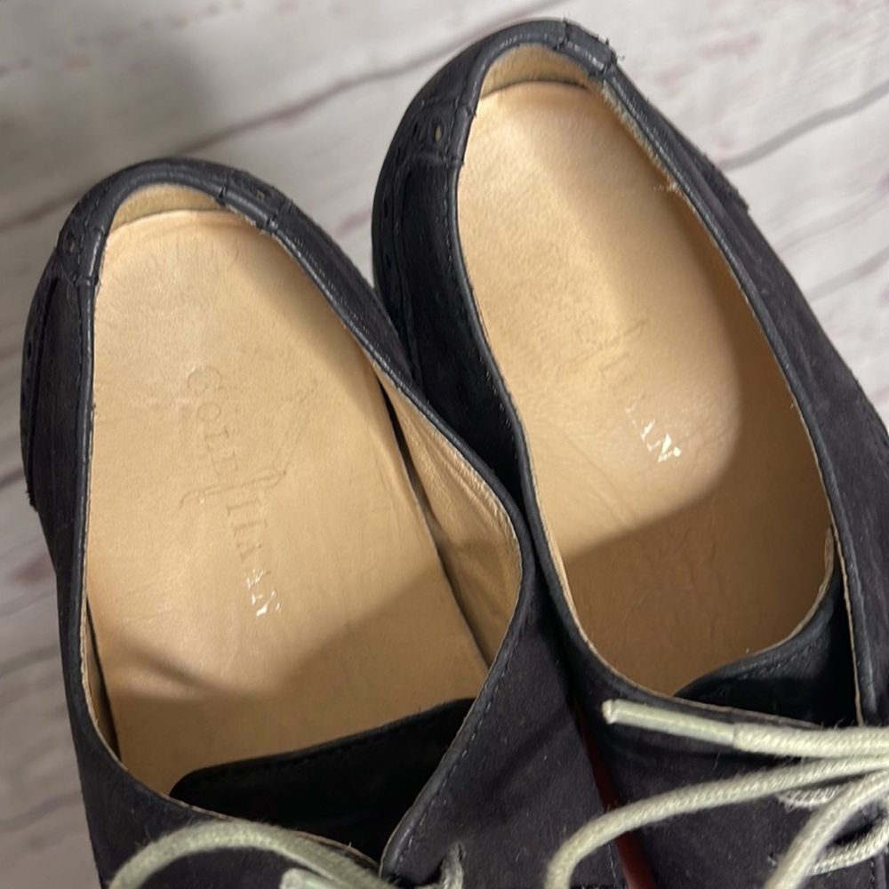 Cole Haan Gramercy Black Khaki Oxfords Shoes Sz 6.5! - Picture 3 of 8